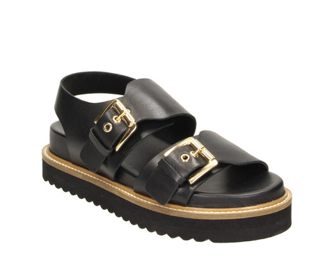 The 6GL0091001 2100 black leather flatform sandals are your go-to for edgy summer vibes. With a chunky sole for that extra boost and sleek adjustable straps, they’re equal parts cool and comfy.