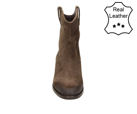 6NU0251401 Dark Brown Leather Suede