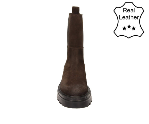 6RF0061301 Brown Leather Suede Waxy