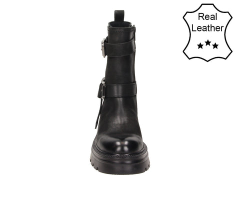 6RF0061302 Black Leather Nubuck Brushed