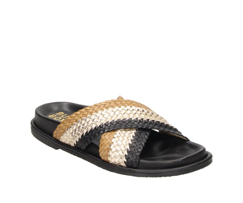 The 6RS0010701 2136 black-tan leather interwoven slippers bring a unique blend of style and craftsmanship to your summer wardrobe. These slip-on sandals are perfect for laid-back days and stylish evenings. Effortless and elegant, they’re your go-to for a polished yet relaxed vibe.