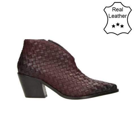 6VE0041404 Bordeaux Leather Woven